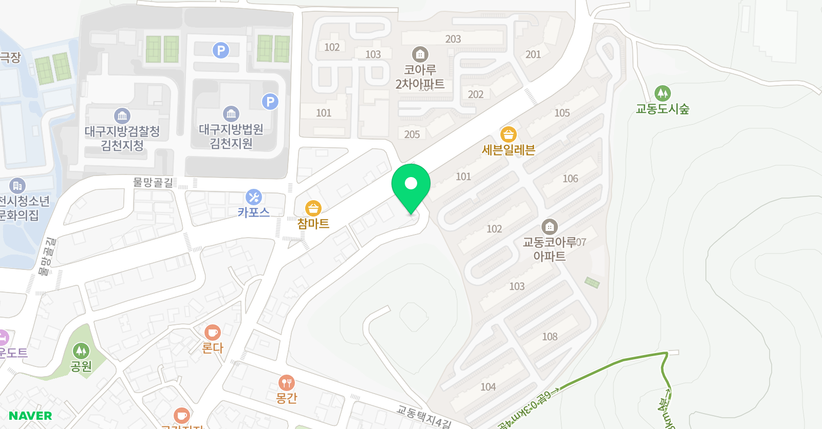 3030 영어 김천교동 러닝센터 위치