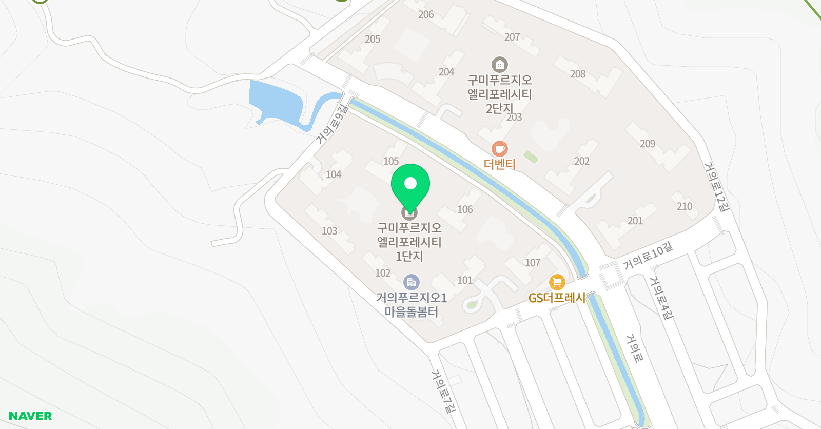 딱풀리는 수학 거의 푸르지오 공부방 위치