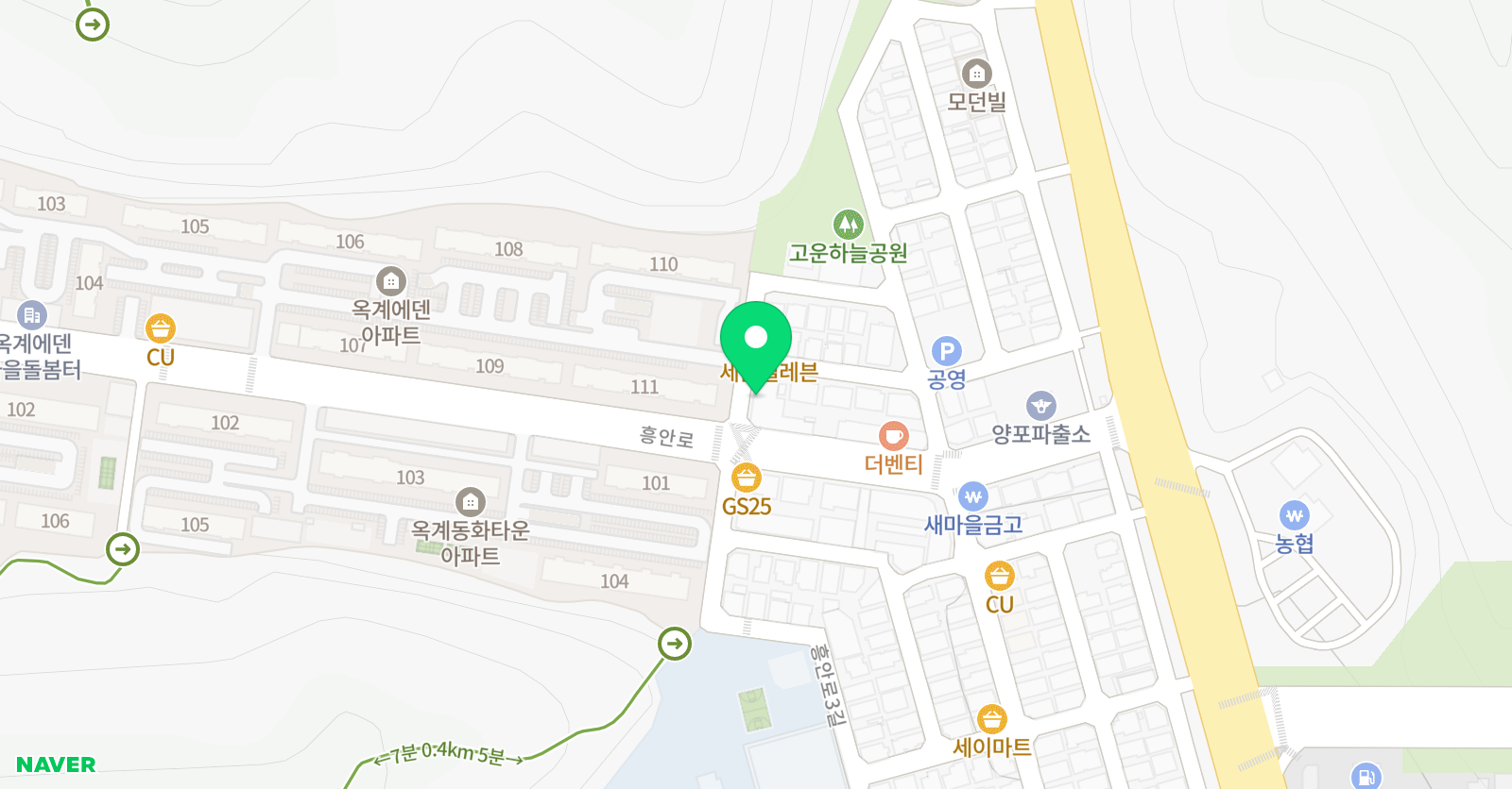 옥계 태권도 아이 태권 위치