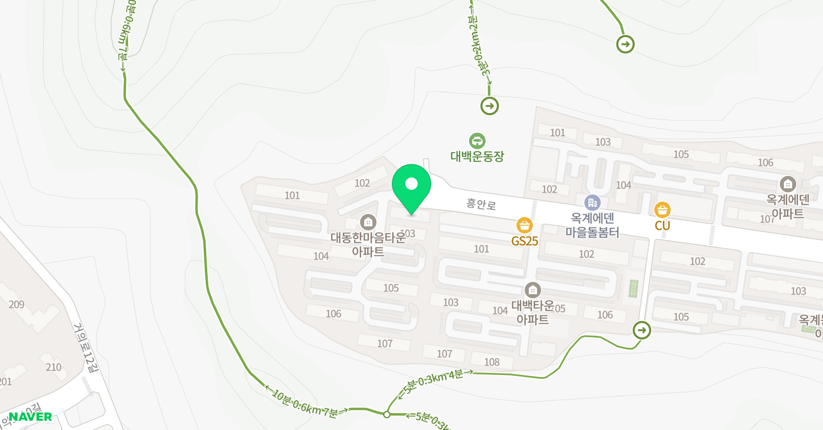 통문장 영어 옥계학원 위치