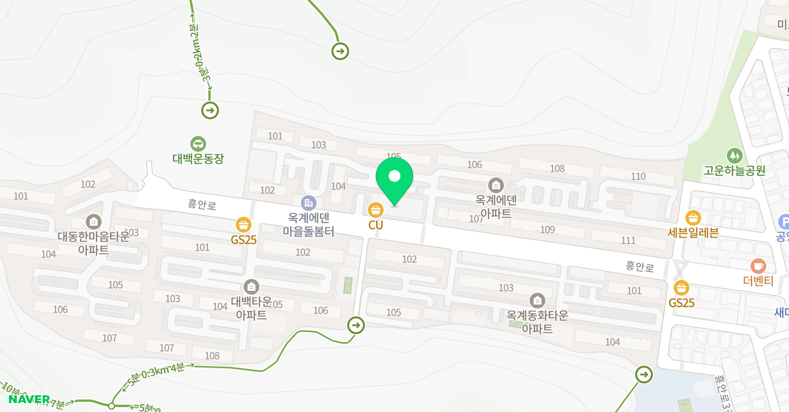 공룡 미술학원 옥계 에덴점 위치