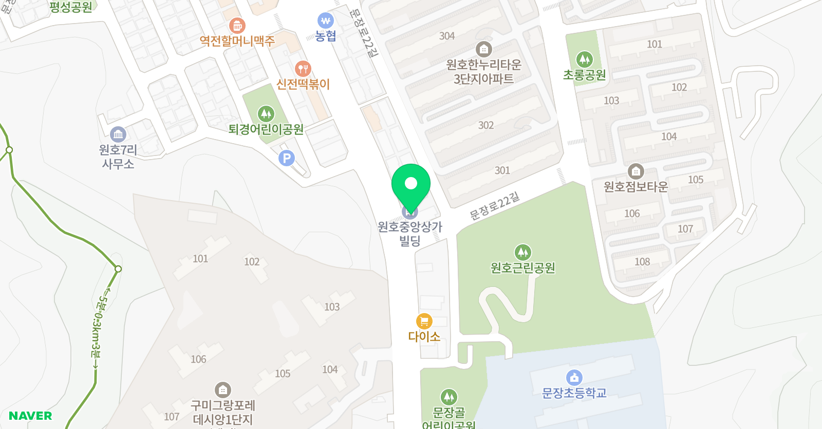 통문 장영어 구미원호교실 위치