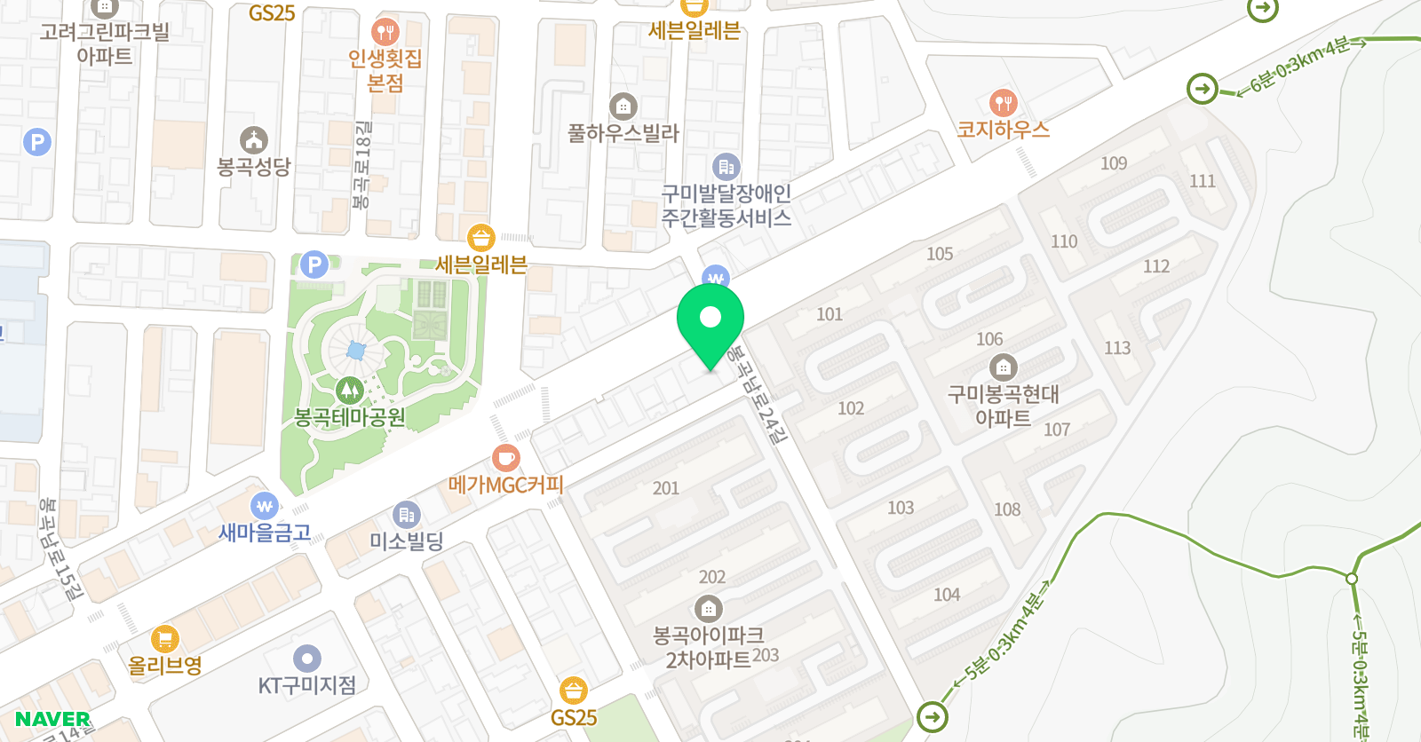 YT 어학원 구미캠퍼스 위치