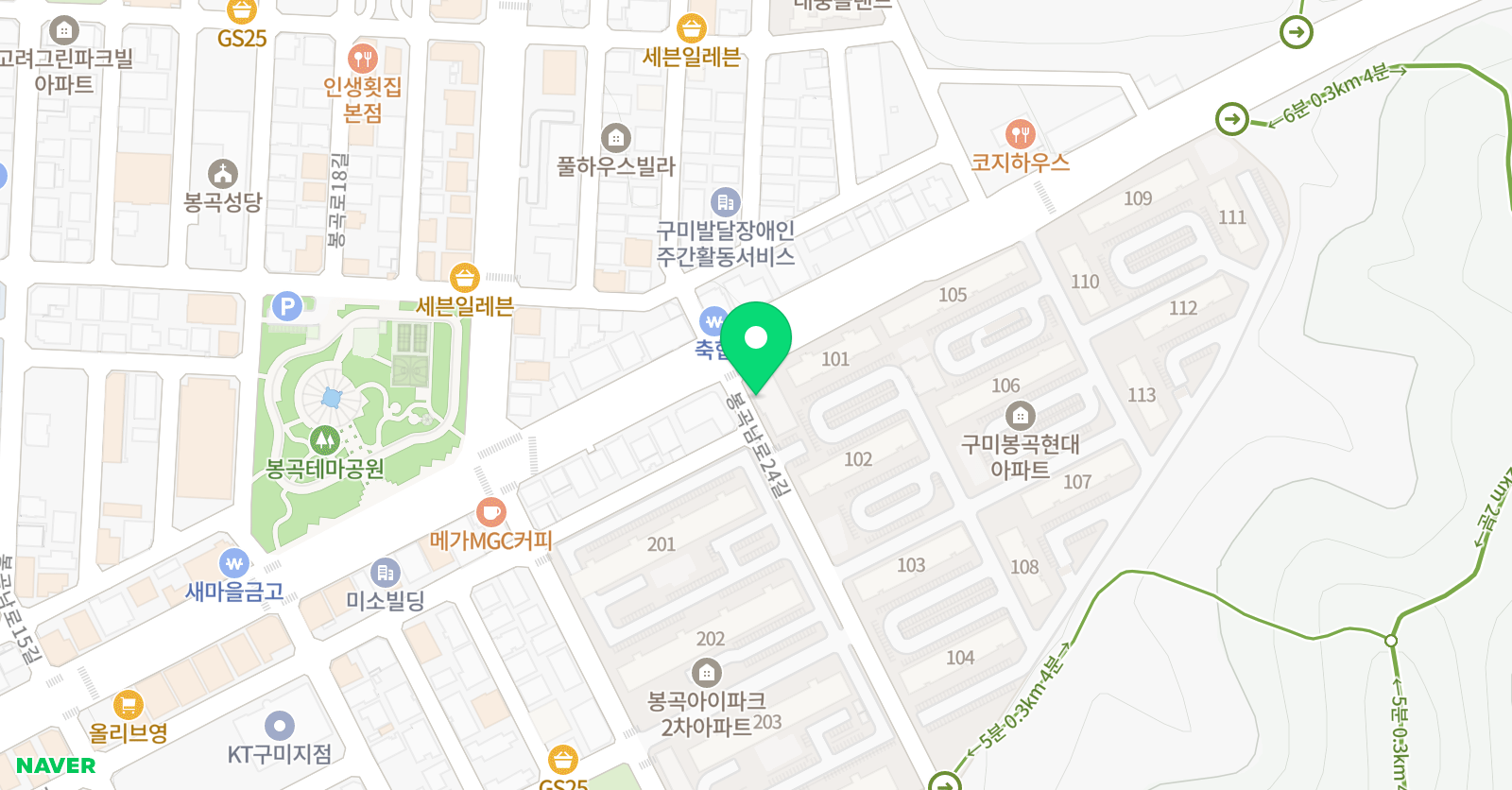 봉곡태권도장 위치