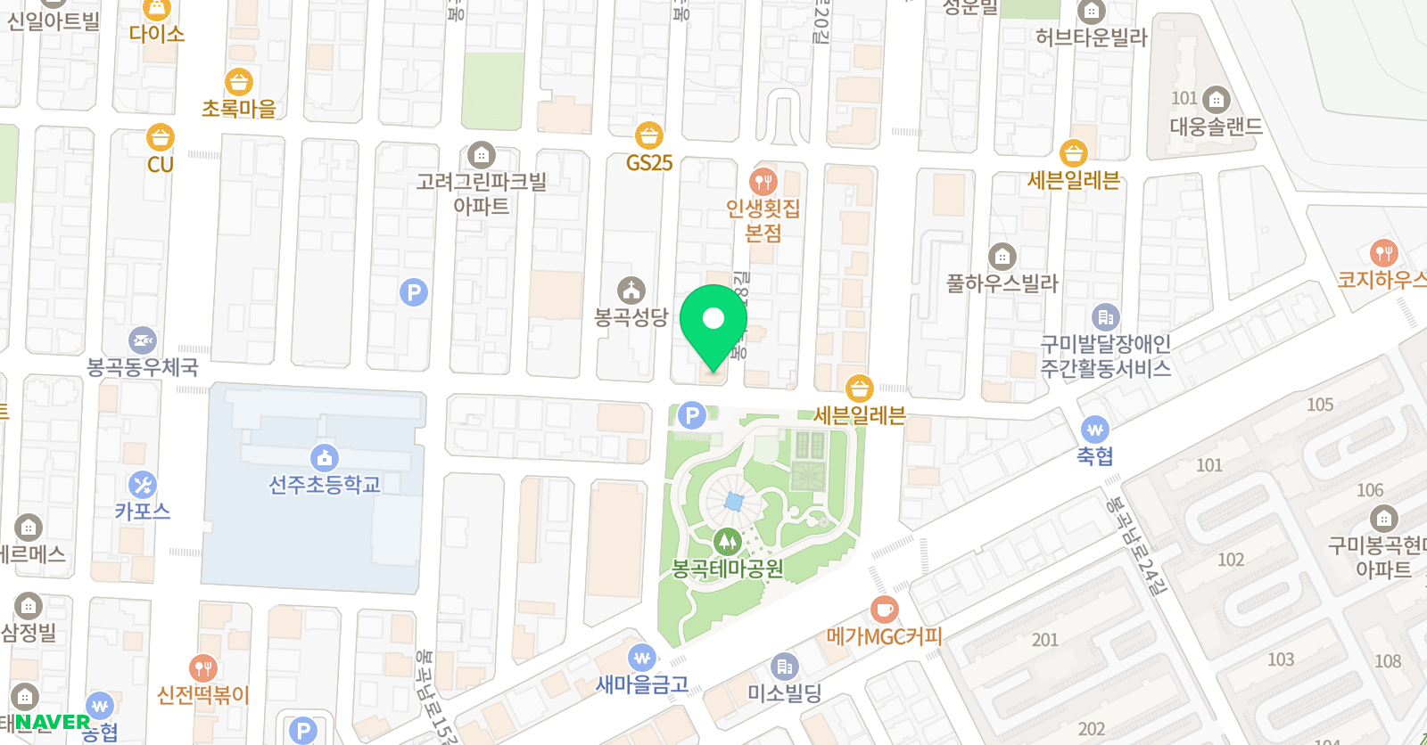 블리스 무용학원 구미점 위치