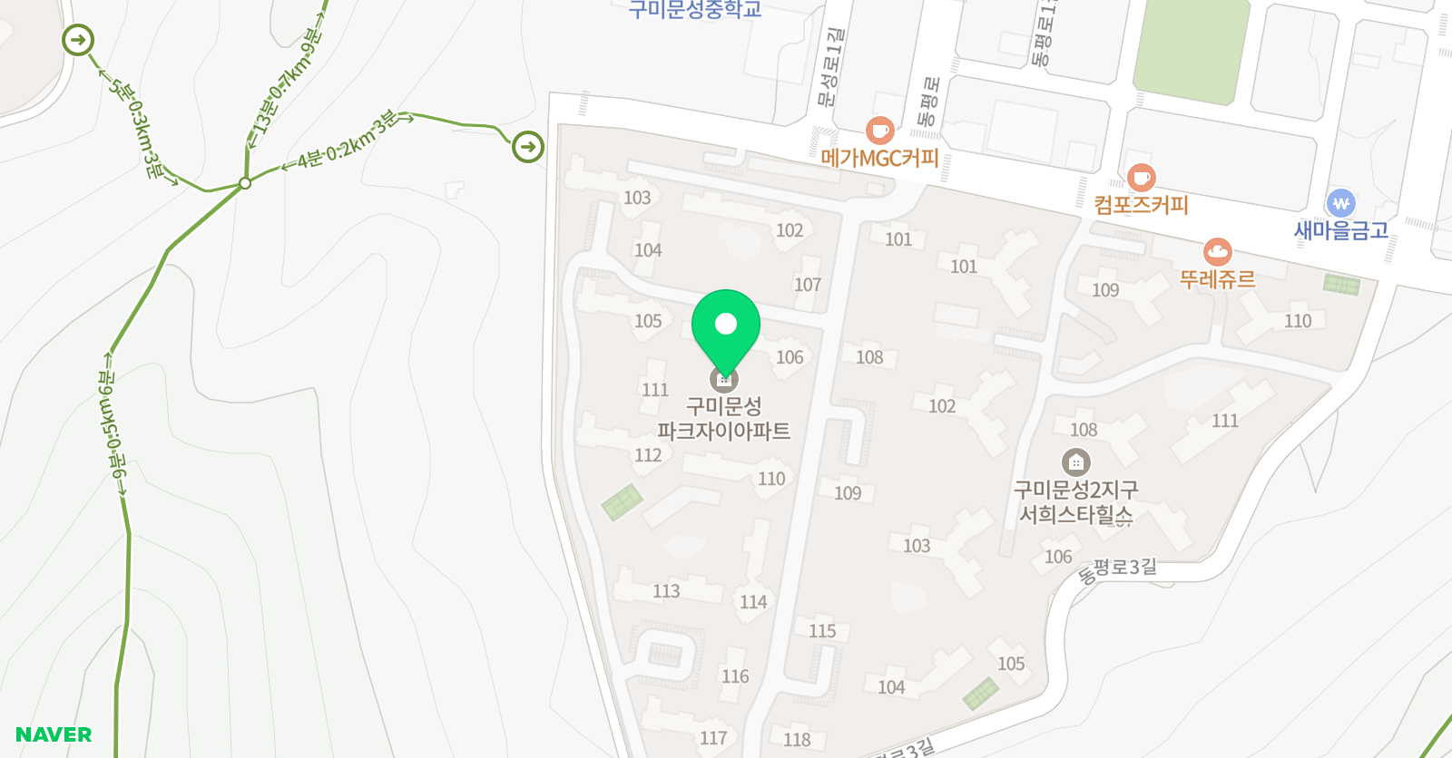 윤선생우리집앞 영어교실 구미문성자이 위치