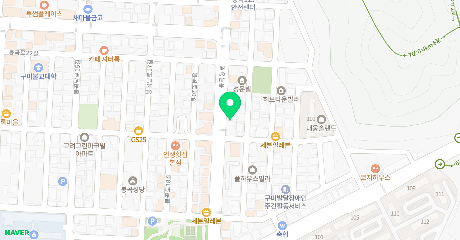 금이현S 수학학원 위치
