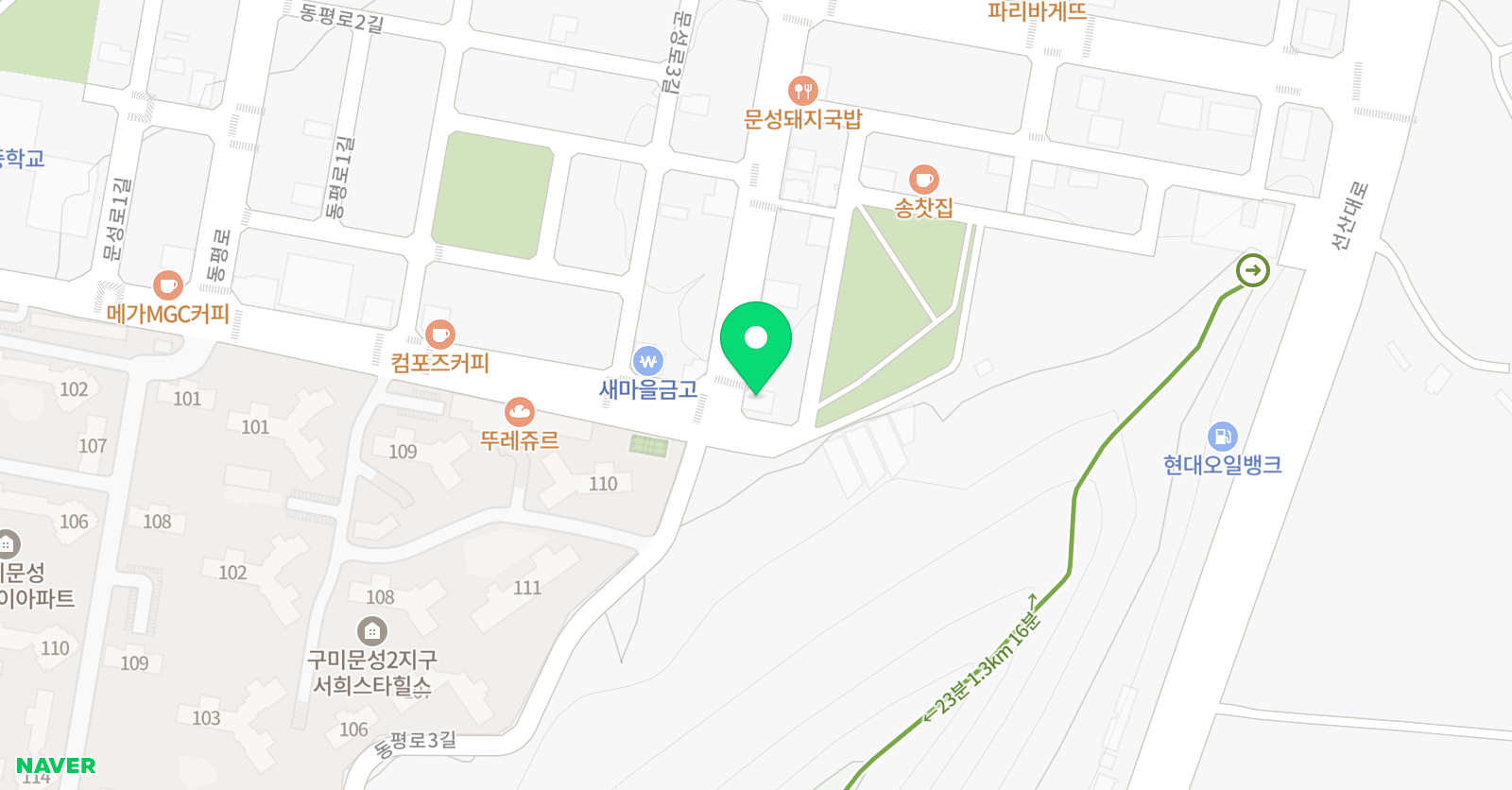 기탄사고력교실 문성학원 위치