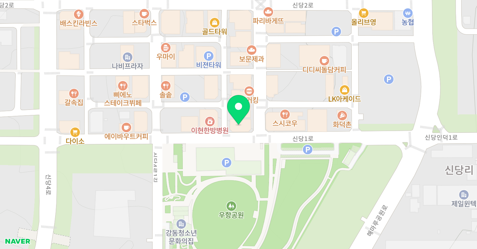 산동옥계 정상어학원 위치