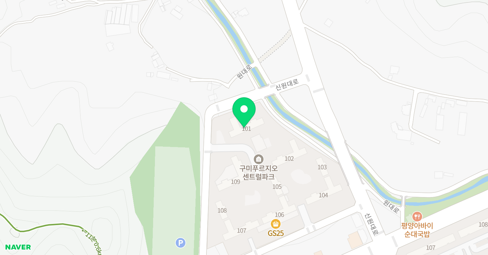 한우리독서토론논술 푸르지오센트럴파크점 위치