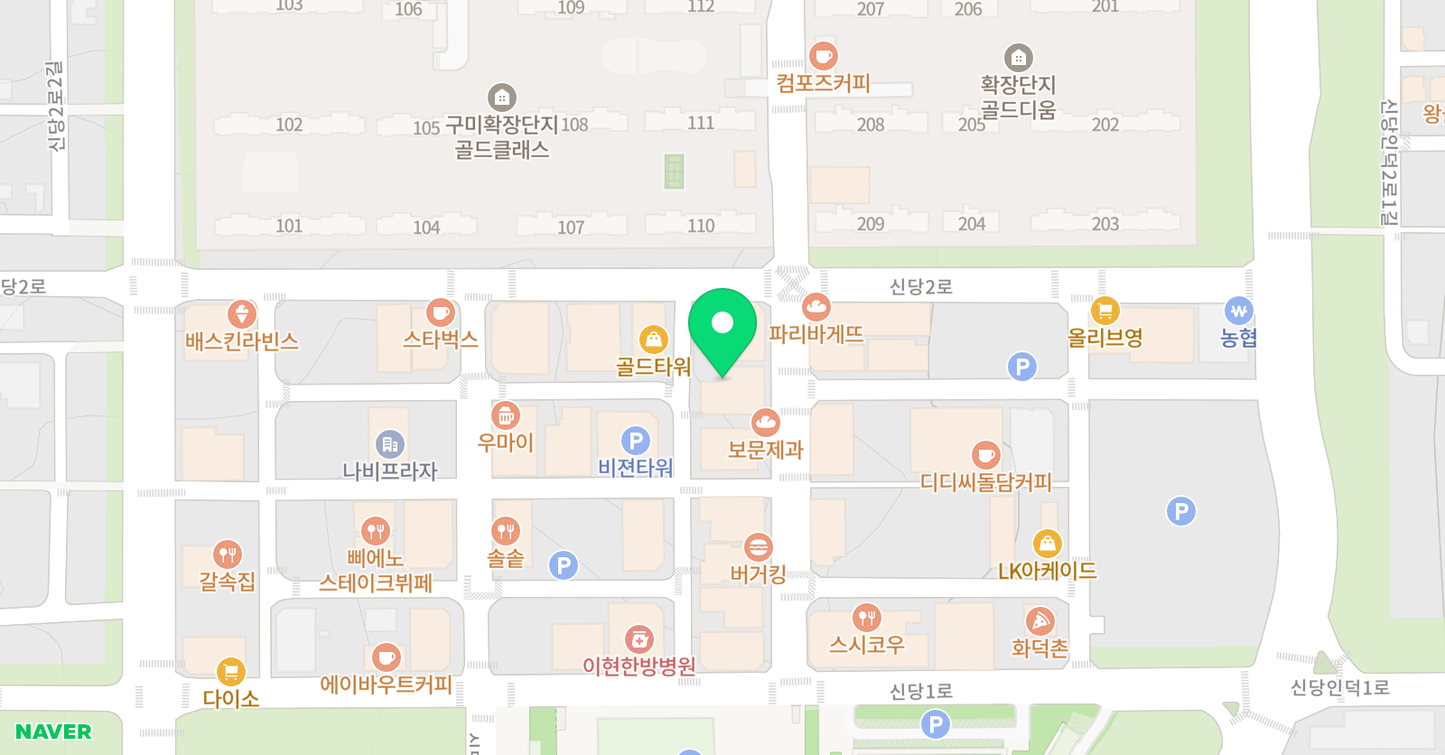 아이 음악 학원 산동점 위치