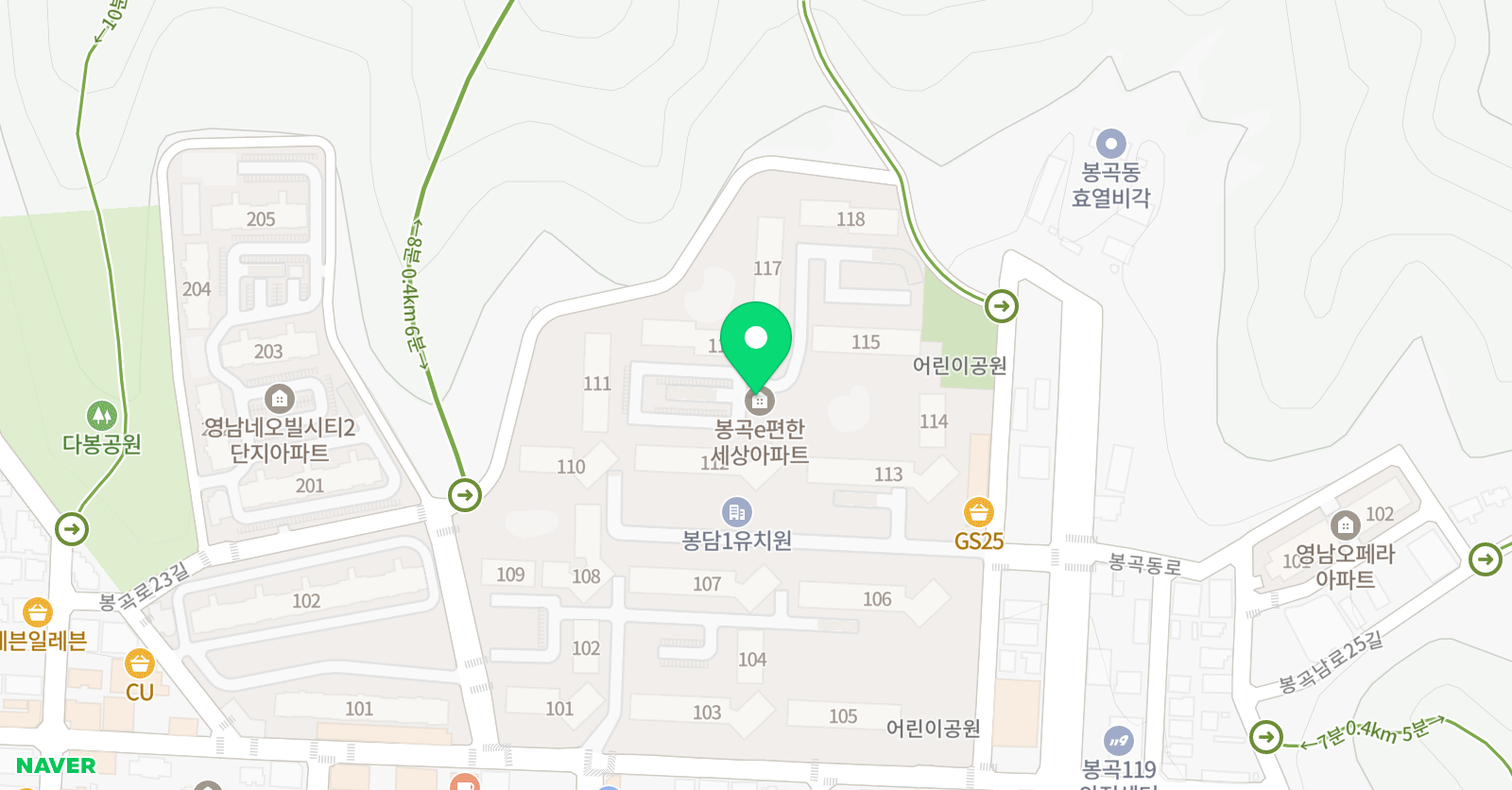한우리 독서토론논술 봉곡 e편한 홈스쿨 위치
