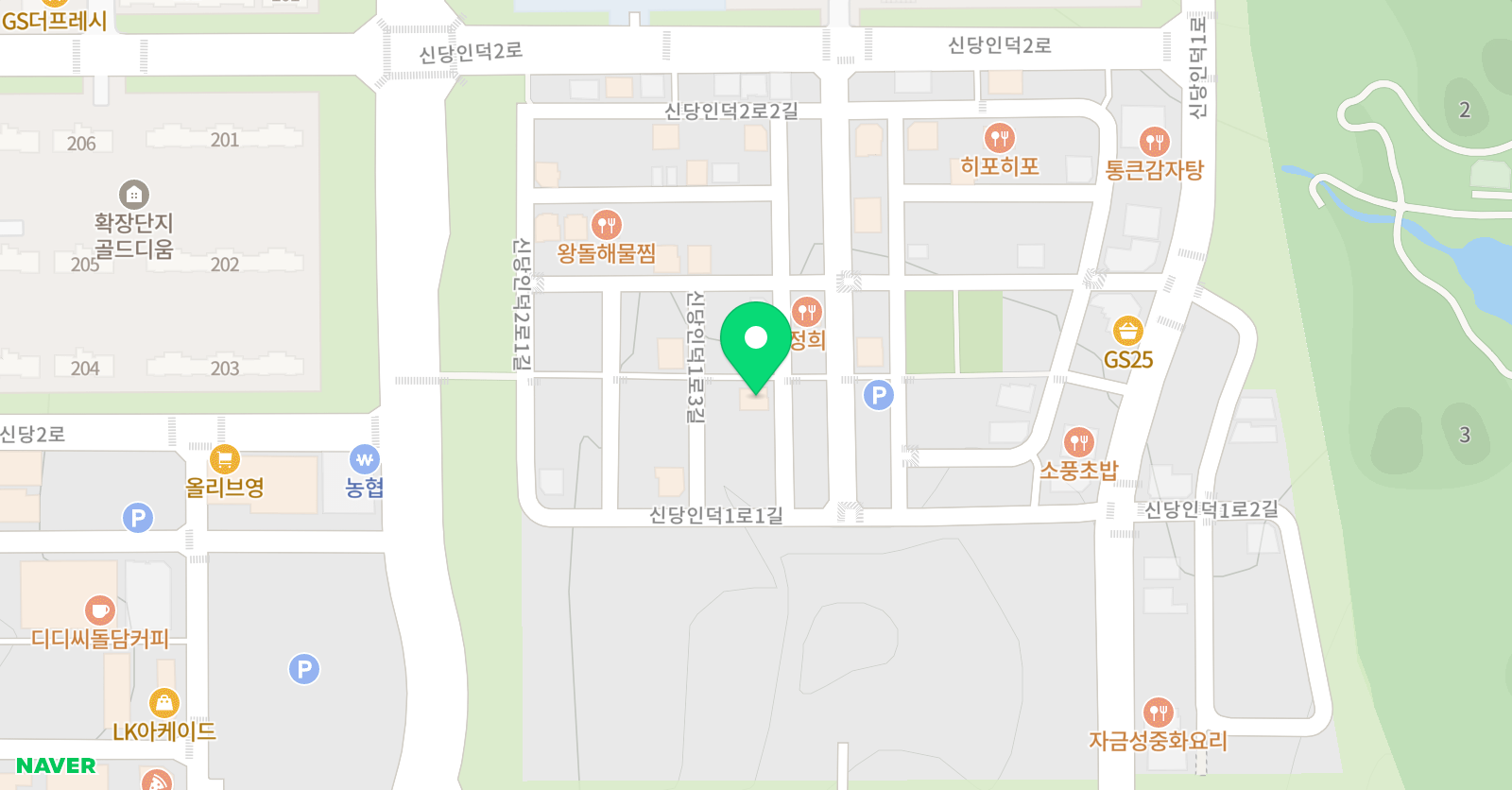 인덕태권도&소도구키즈필라테스 위치