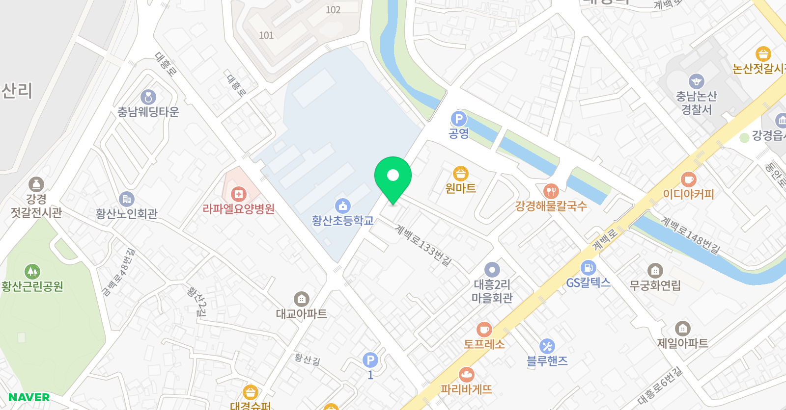 강경우등생교실 학원 위치