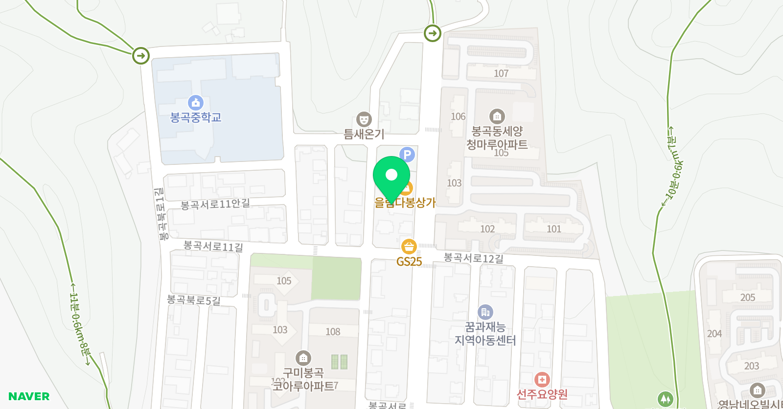 와이지 영어전문학원 위치