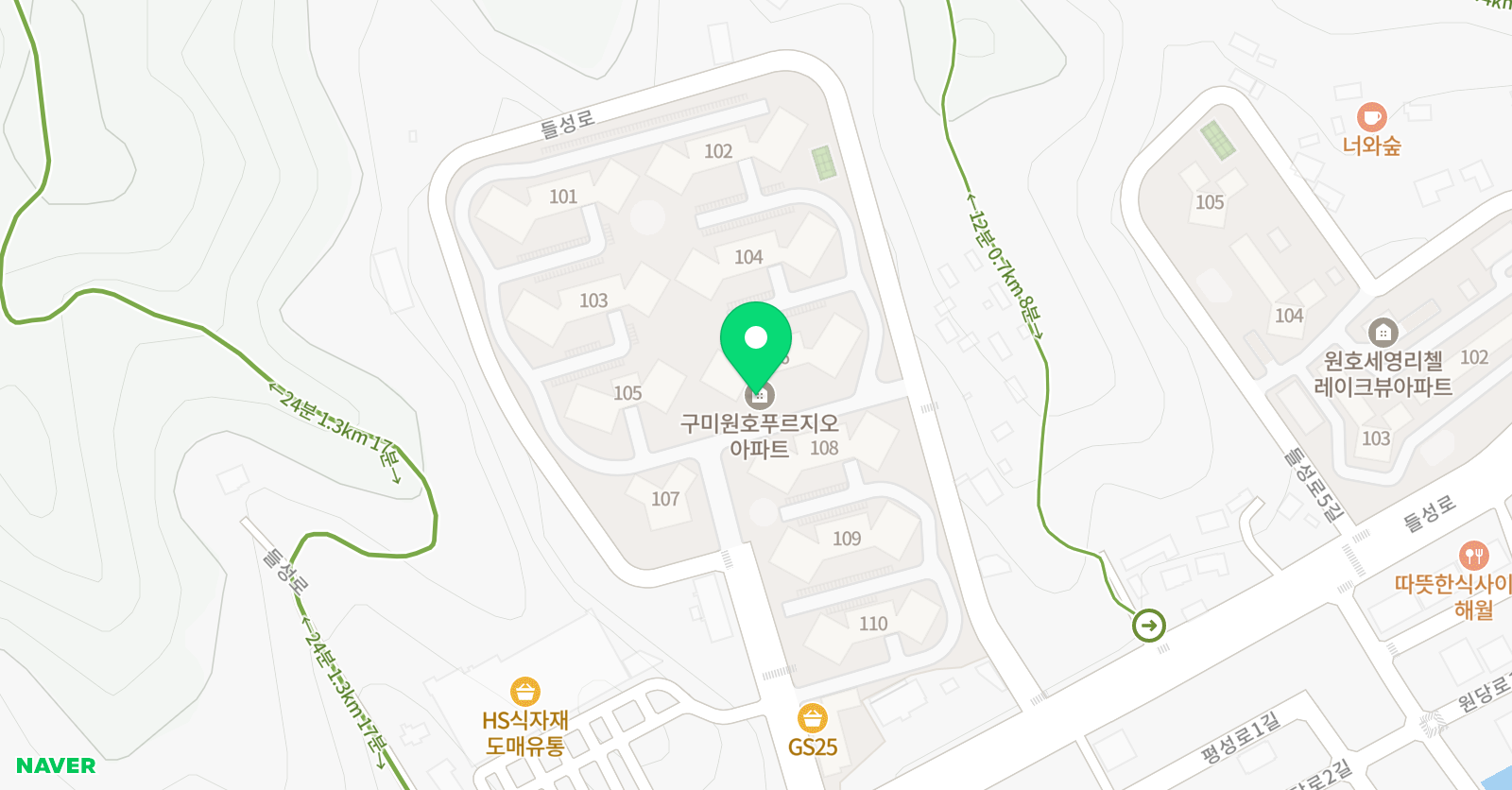 놀작마이아트 원호푸르지오앳홈 위치