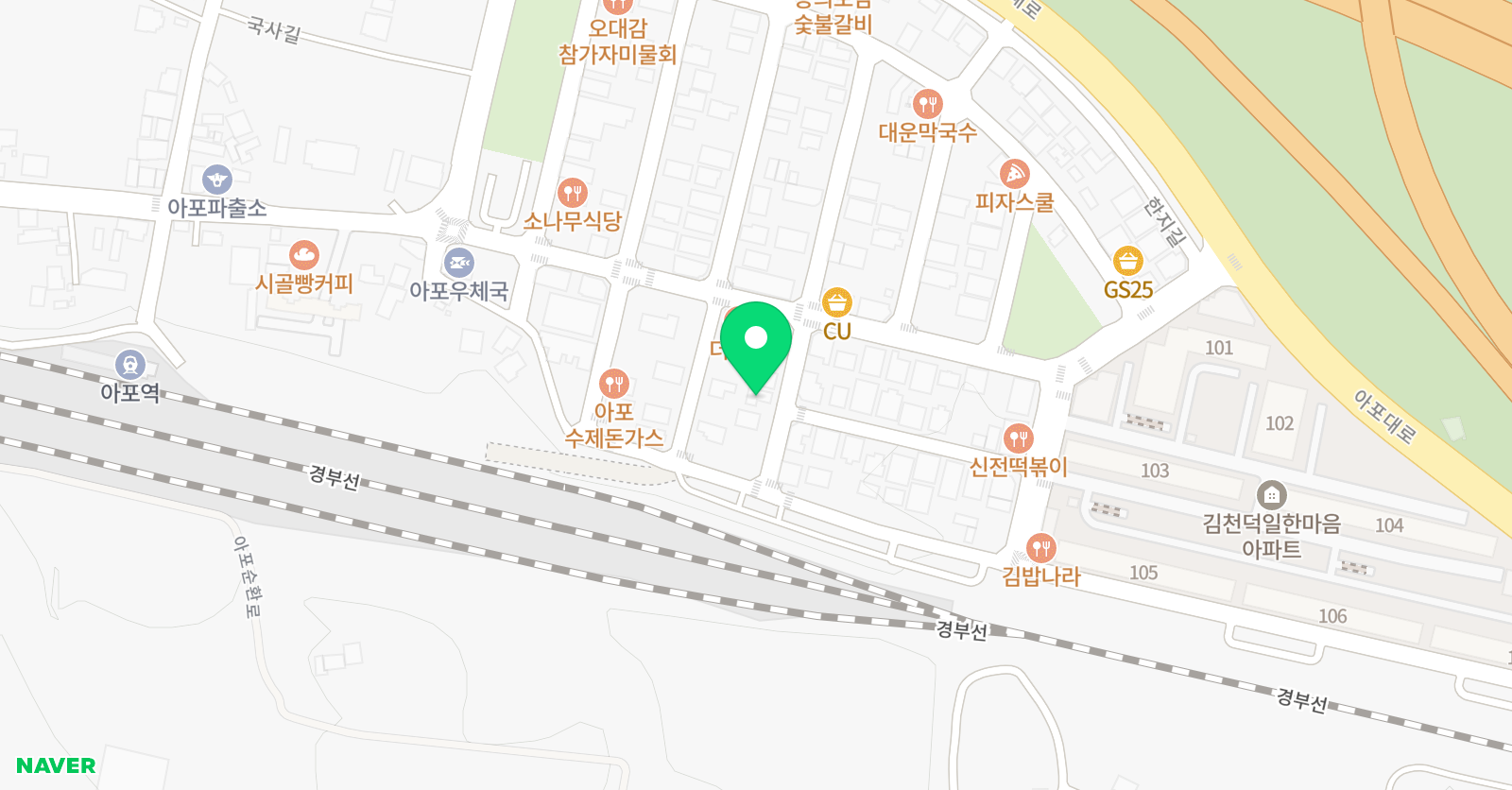 초록지붕 음악학원 피아노&아코디언 위치