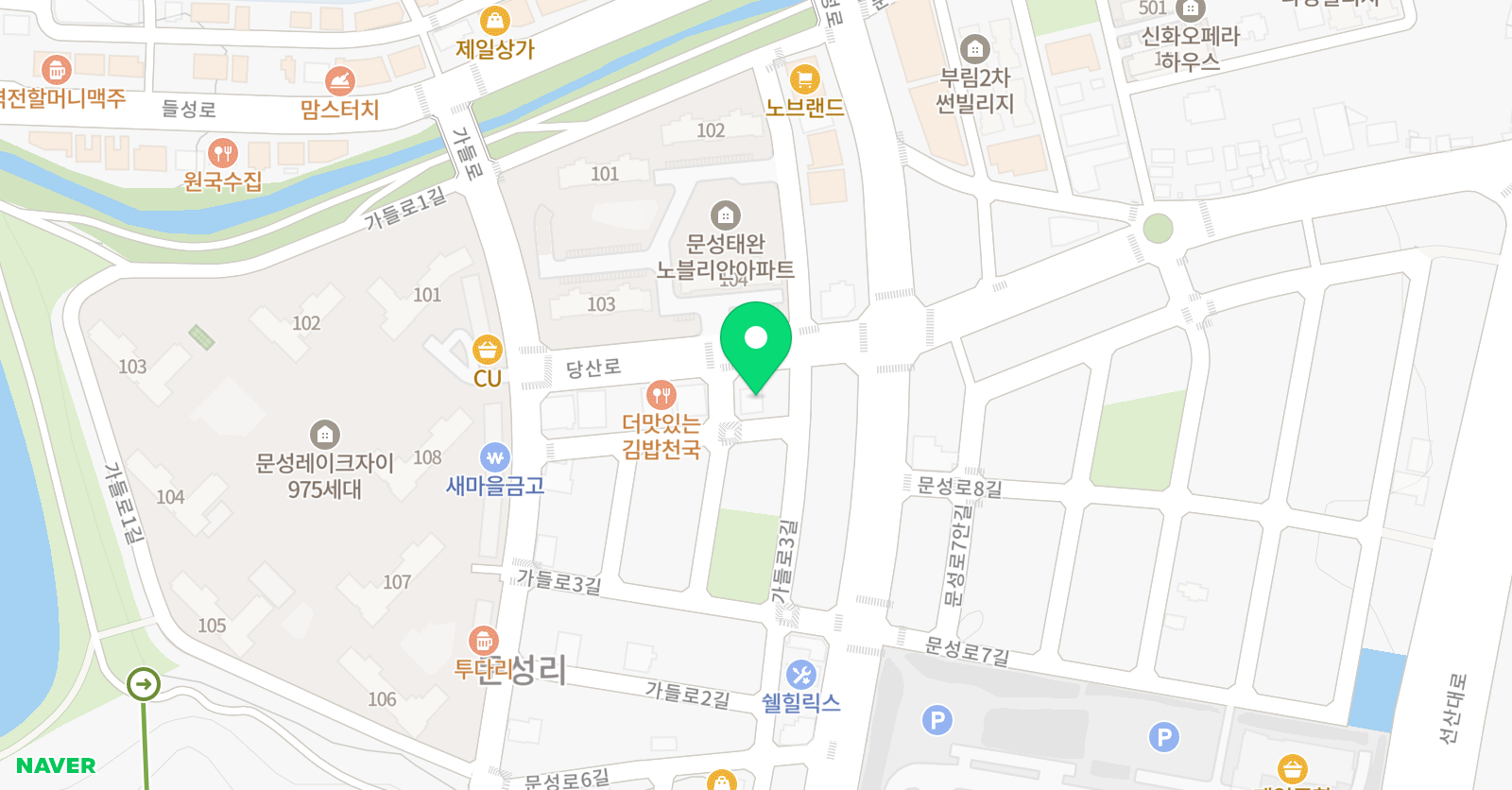 메디컬 입시학원 문성캠퍼스 위치