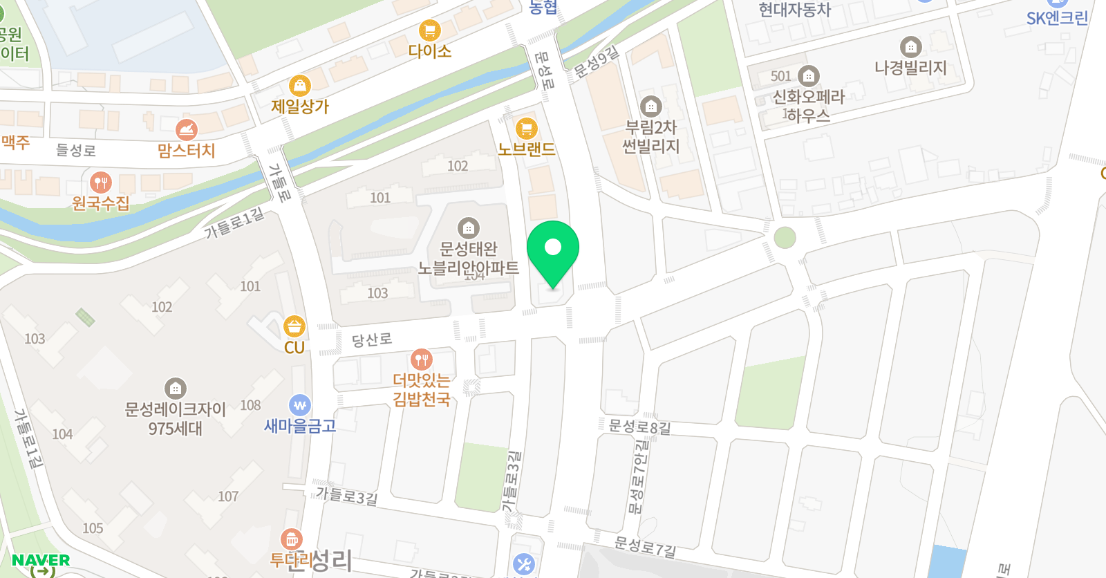 다솜피아노음악 학원 위치