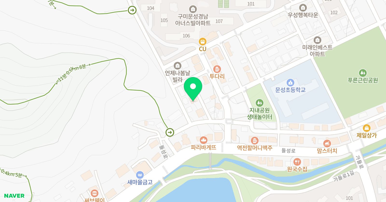 그린그린아트미술학원 위치