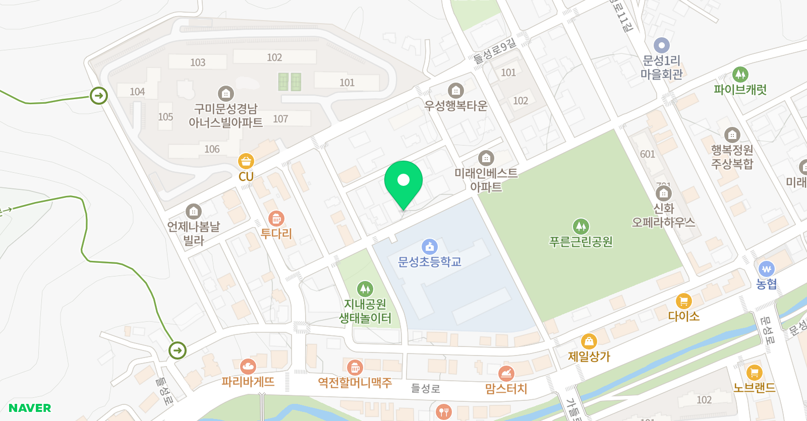 튼튼영어마스터클럽 영어 구미문성점 위치