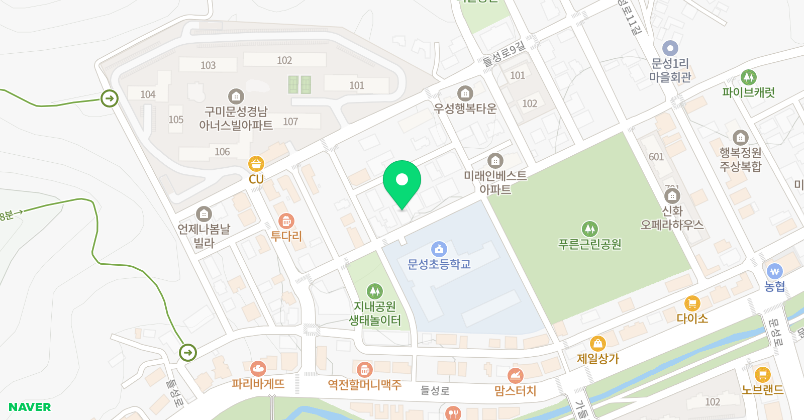 헬로클로이어 학원 구미문성점 위치