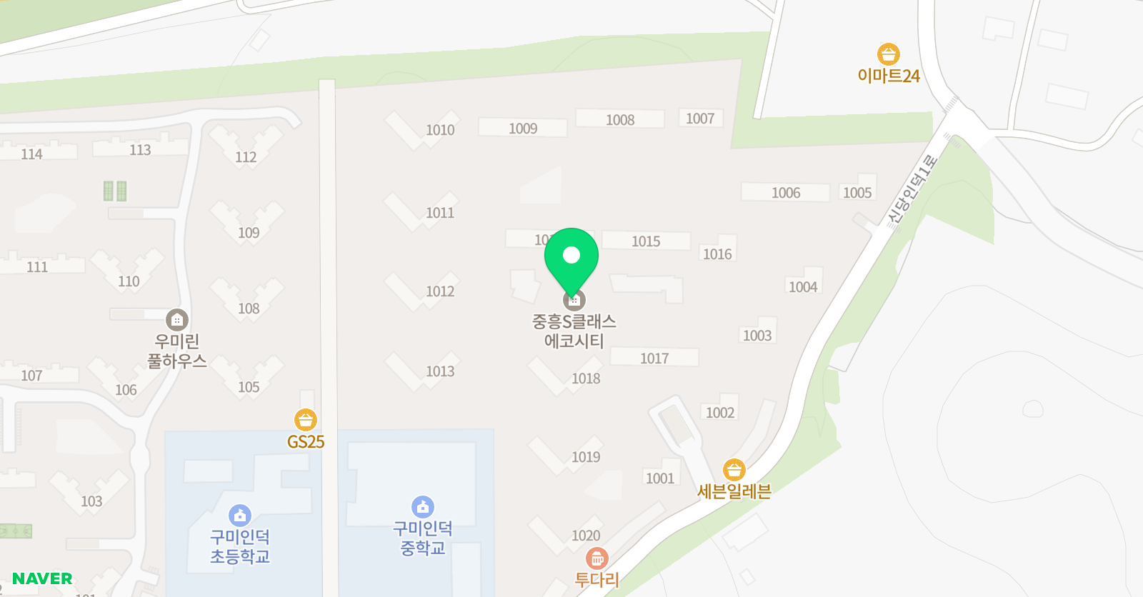 아소비 구미중흥에코시티점 위치