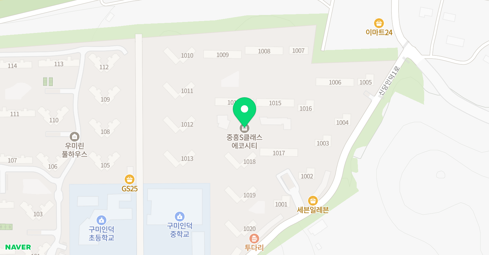 푸르넷공부방 중흥S클래스에코시티 위치