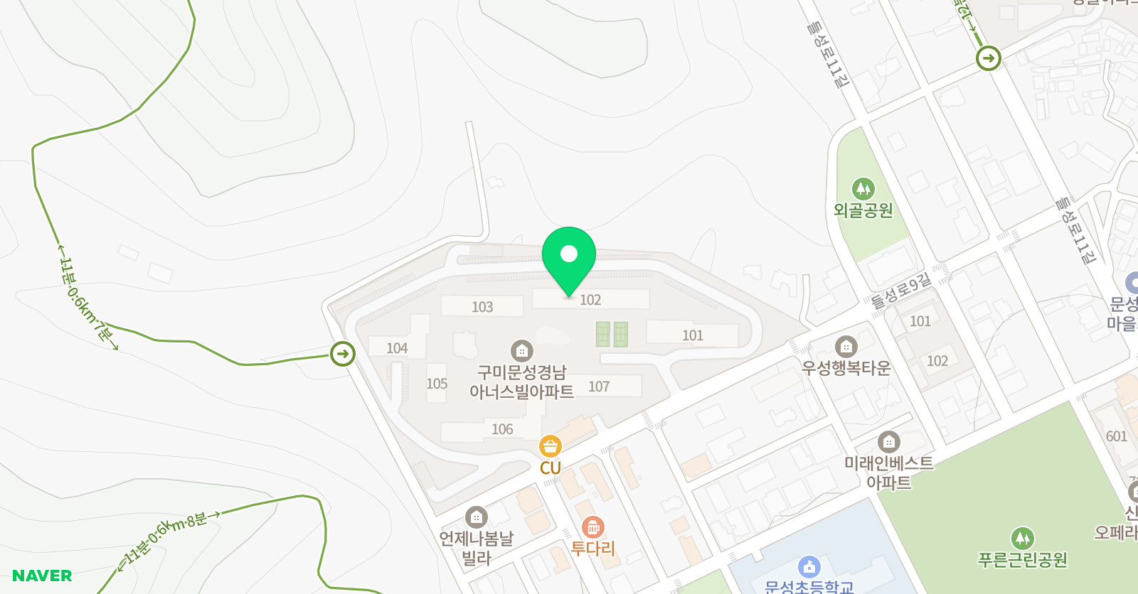기탄사고력교실 문성 경남아너스점 위치