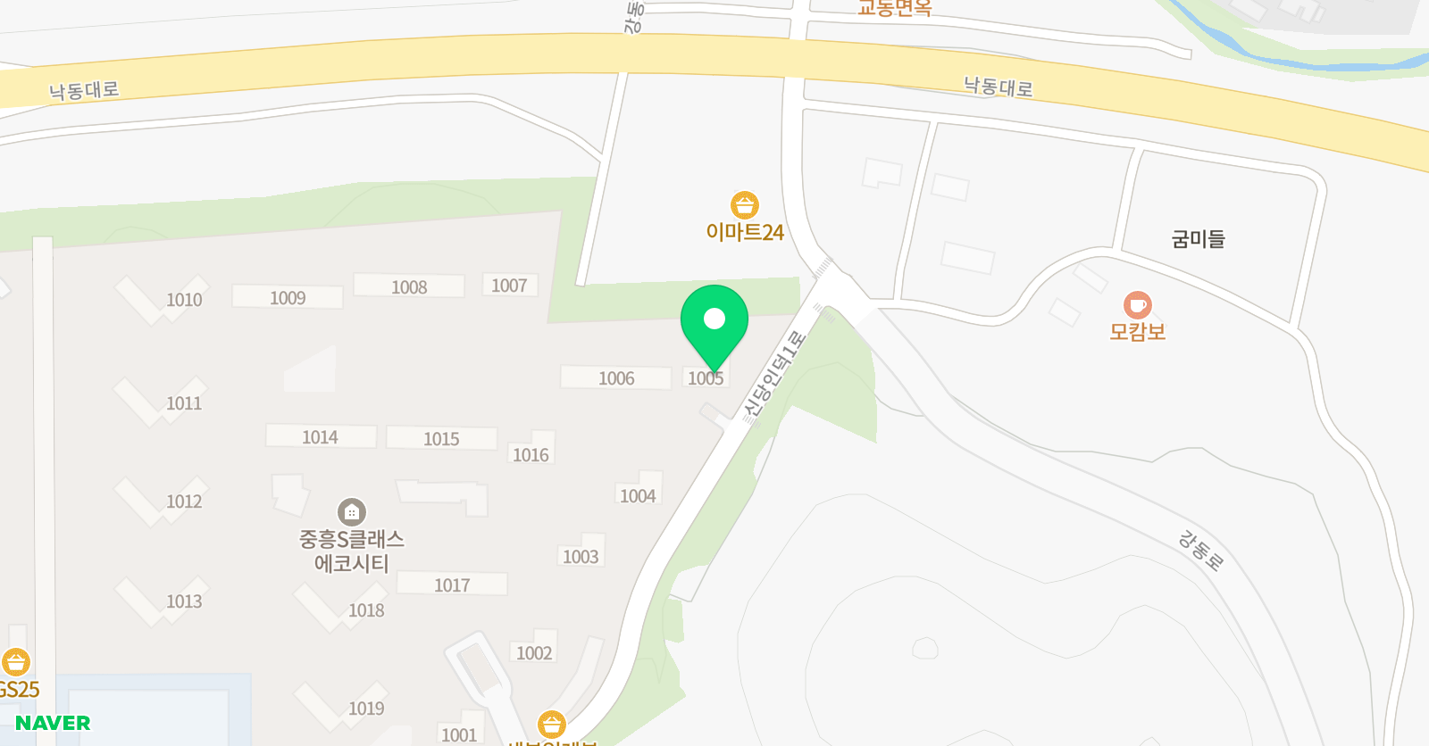 기탄사고력교실 산동인덕점 위치