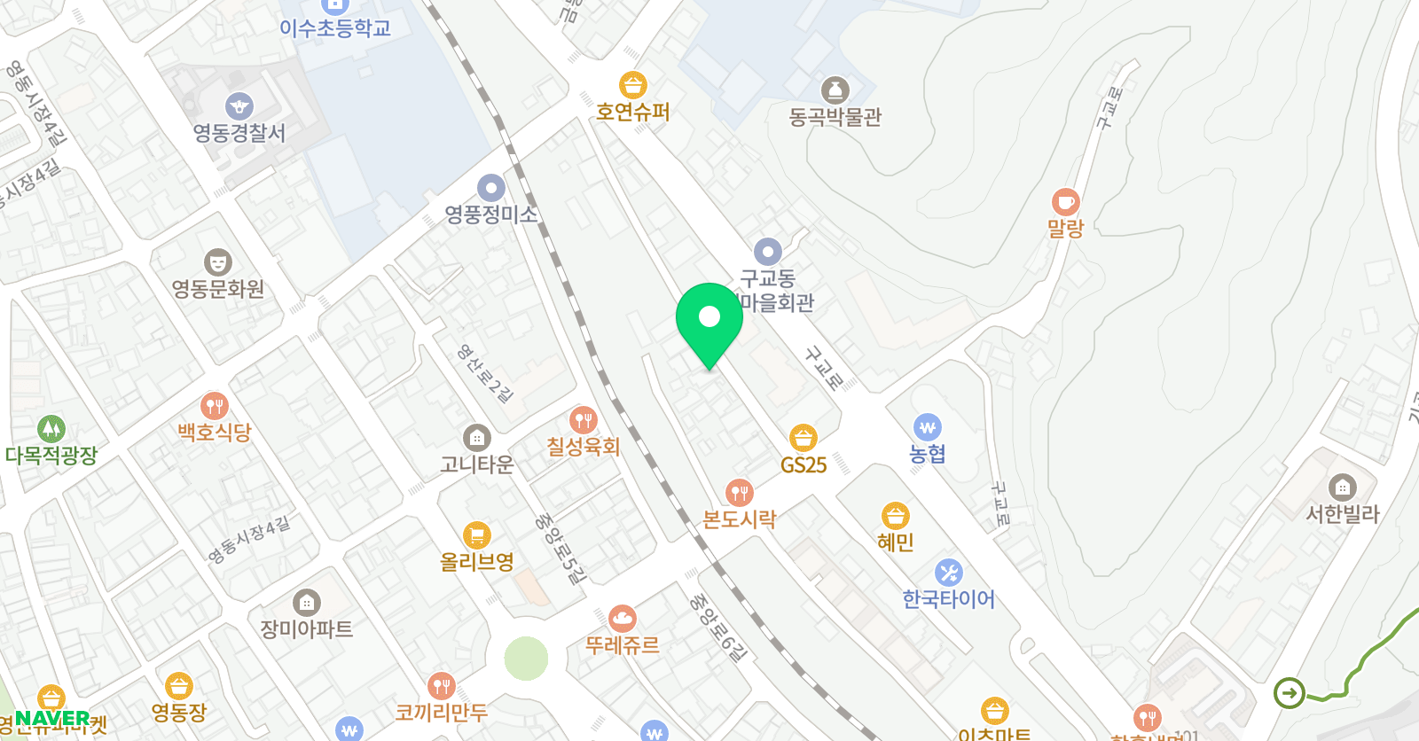 명문속셈 학원 위치