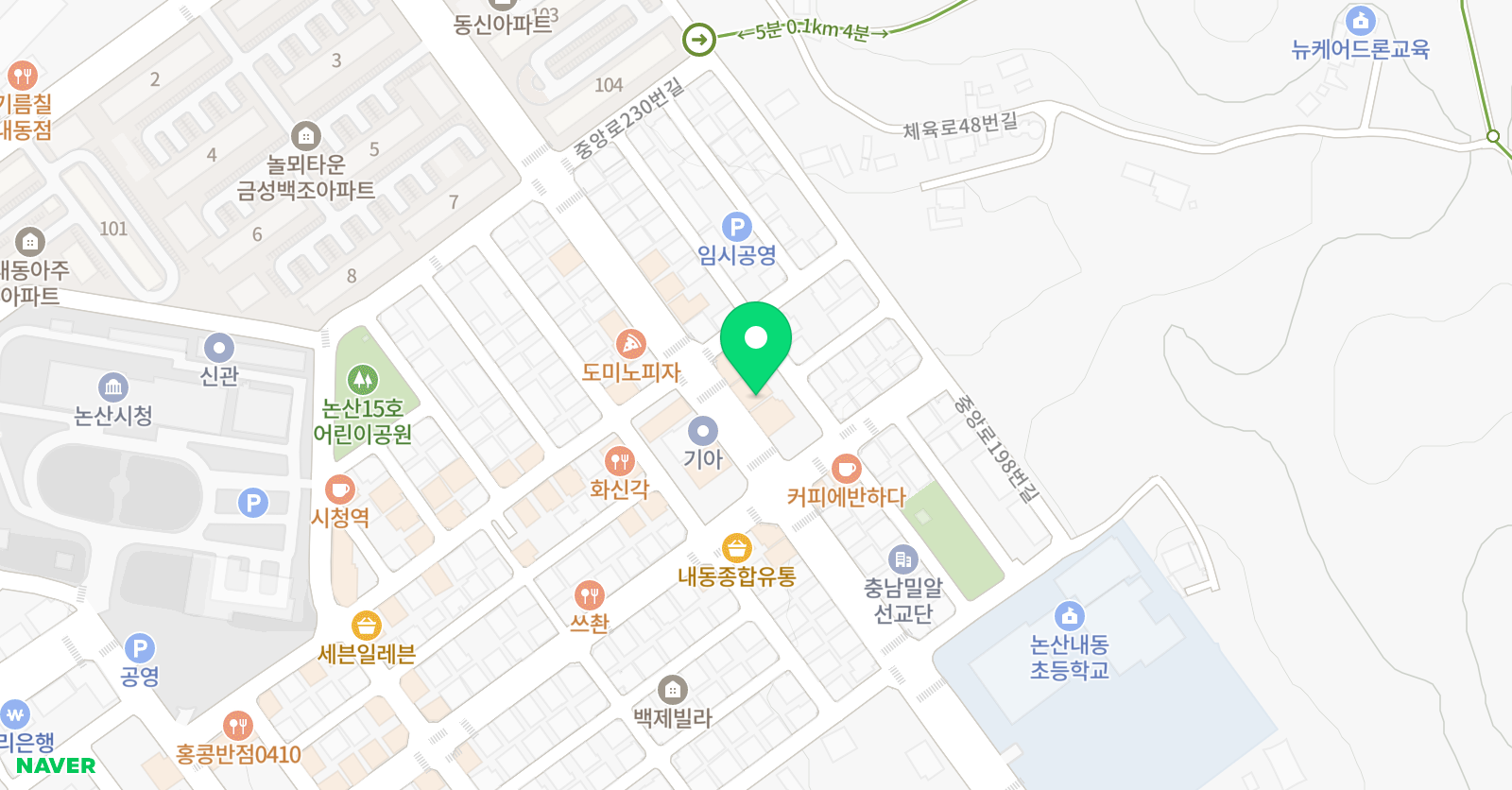삼성영어셀레나 내동어학원 위치