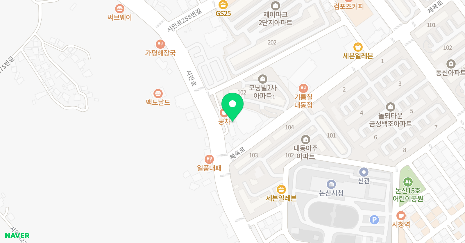 더좋은 학원 위치