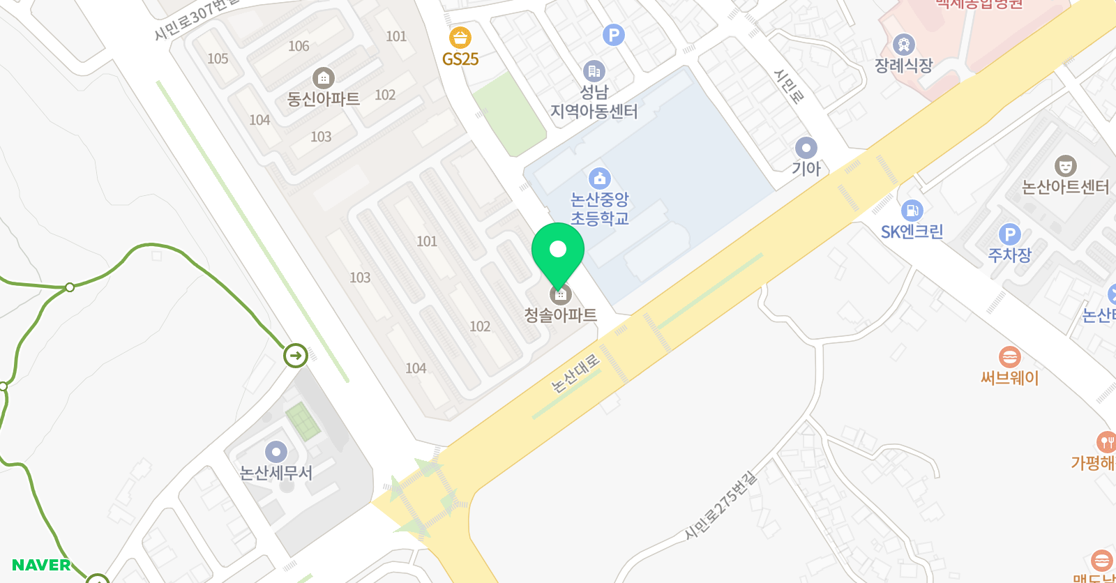 리드인 독서논술 학원 논산점 위치