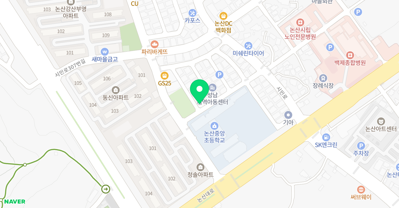 참소리 학원 위치