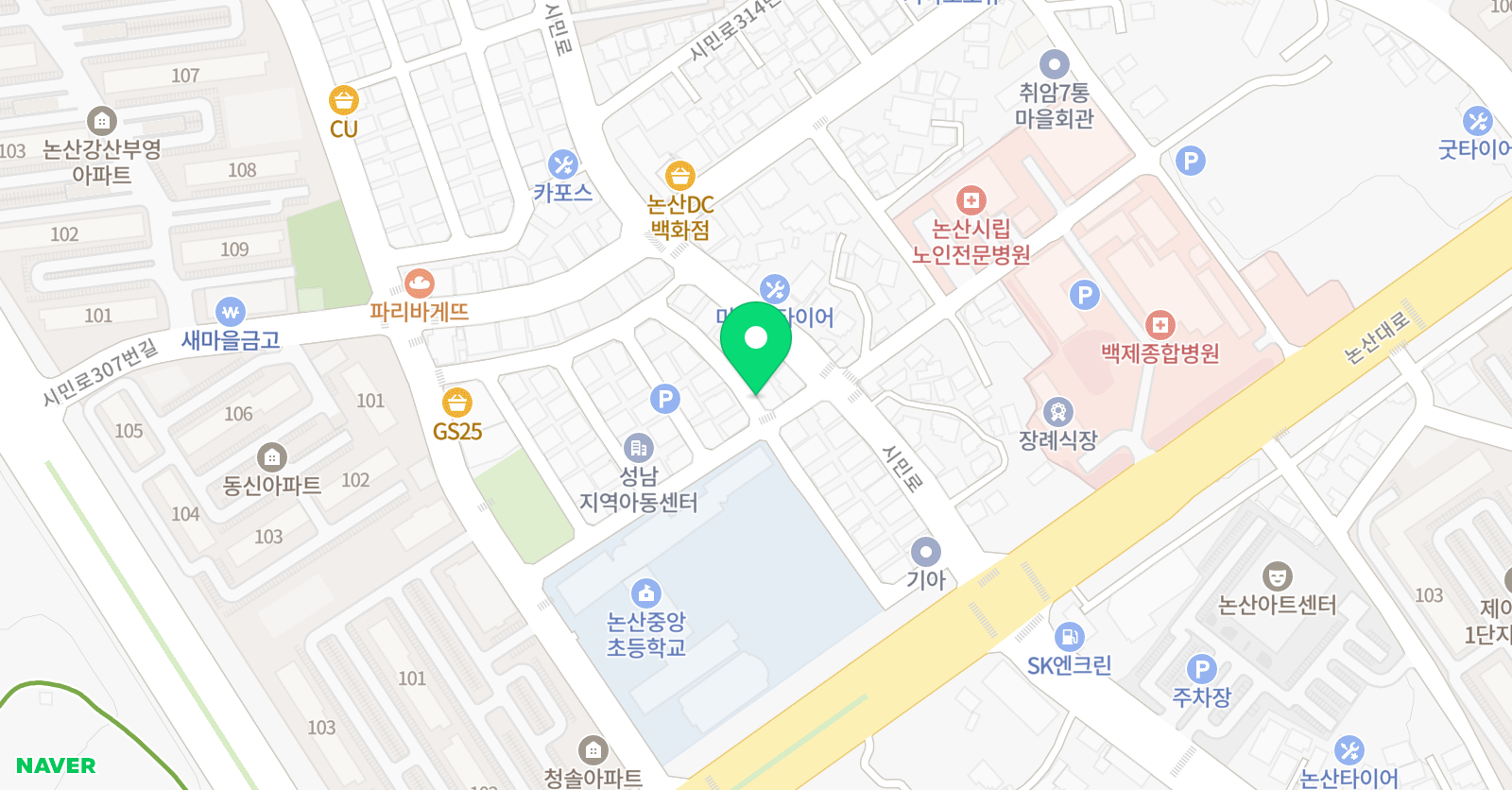 뮤엠 영어학원 내동캠퍼스 위치