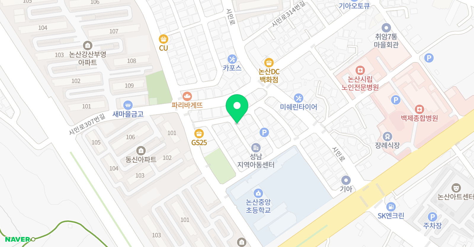 차 오름학원 위치