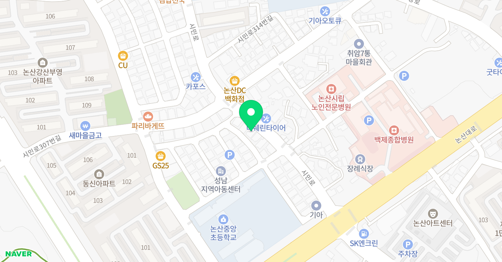 YBM교육 충남지사 위치