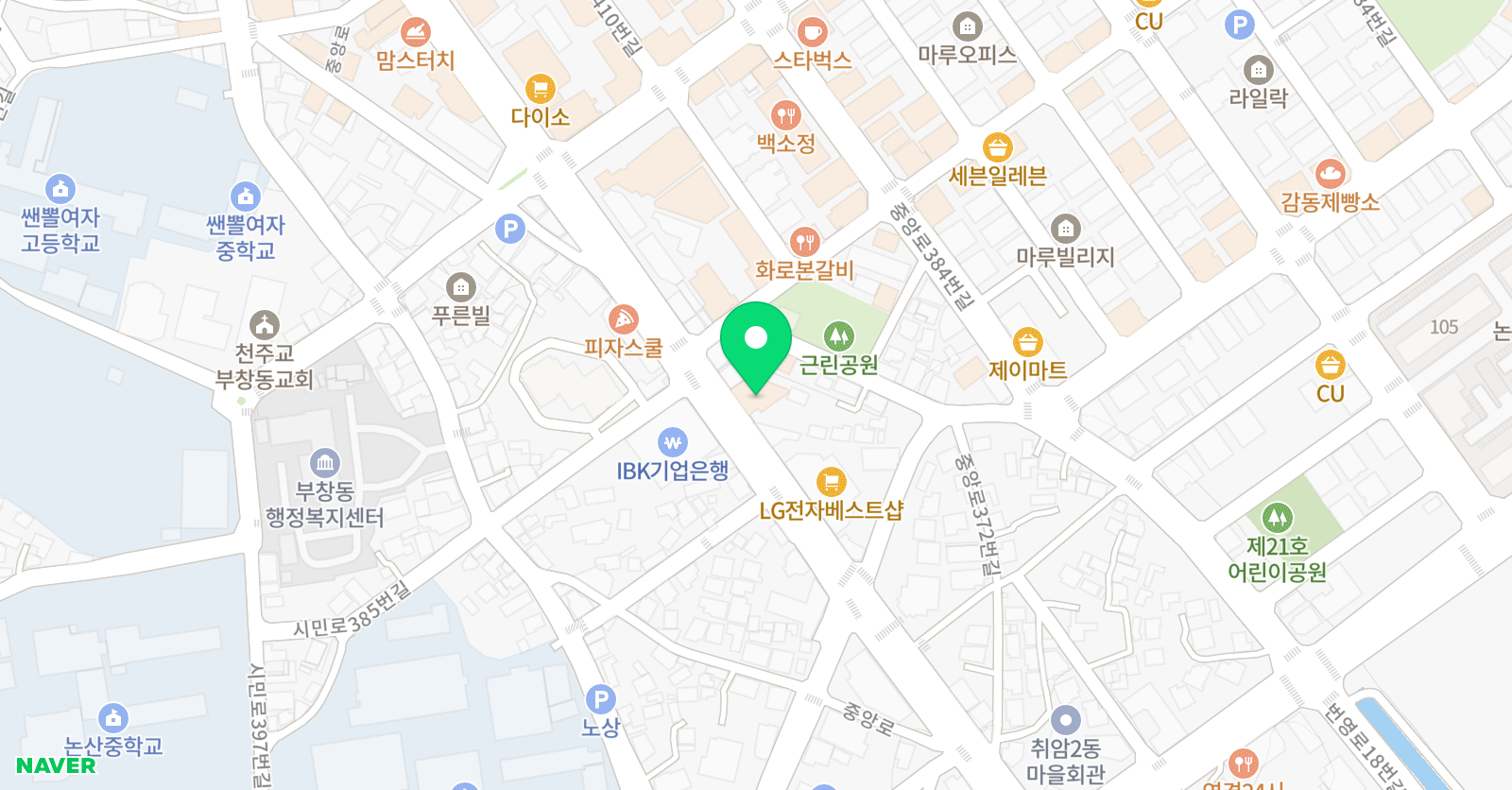 현대미술학원 위치