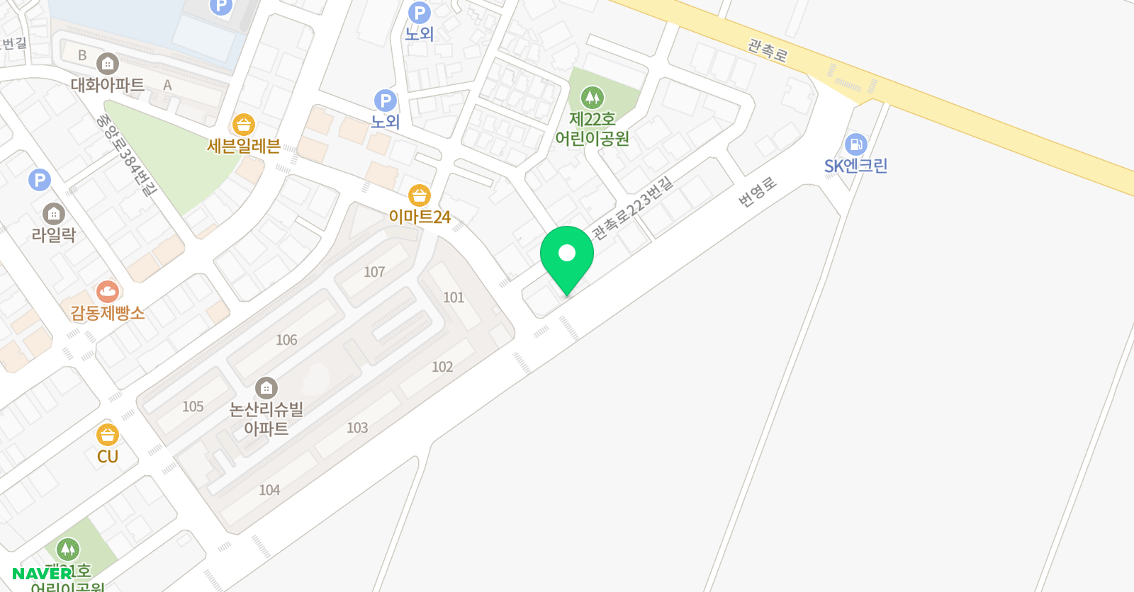 놀작마이아트 라온미술학원 위치