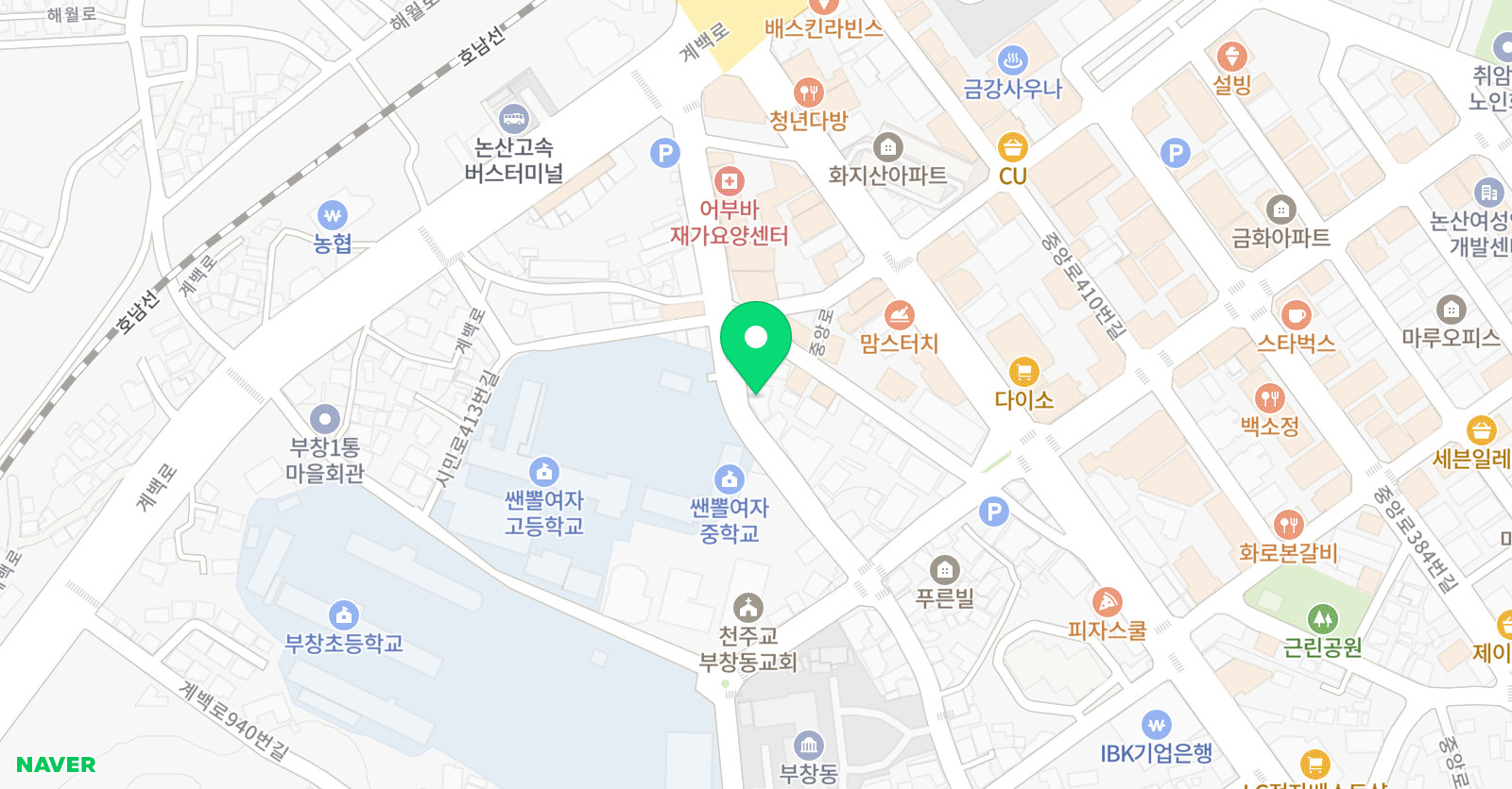 꿈꾸는고래 학원 위치