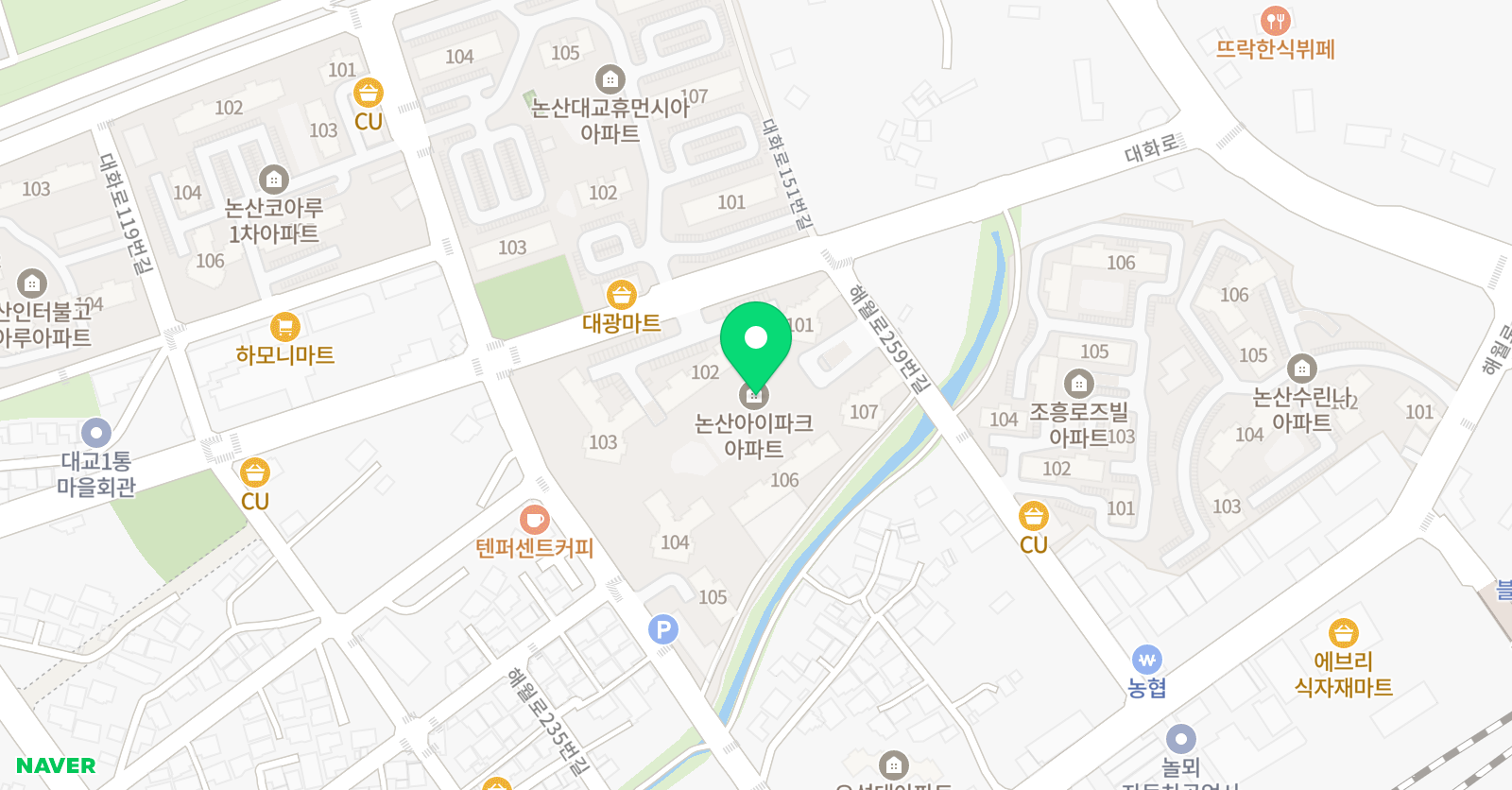 스마트해법수학 논산아이파크점 위치