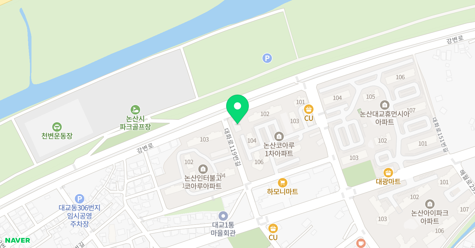 해솔 태권도 학원 위치