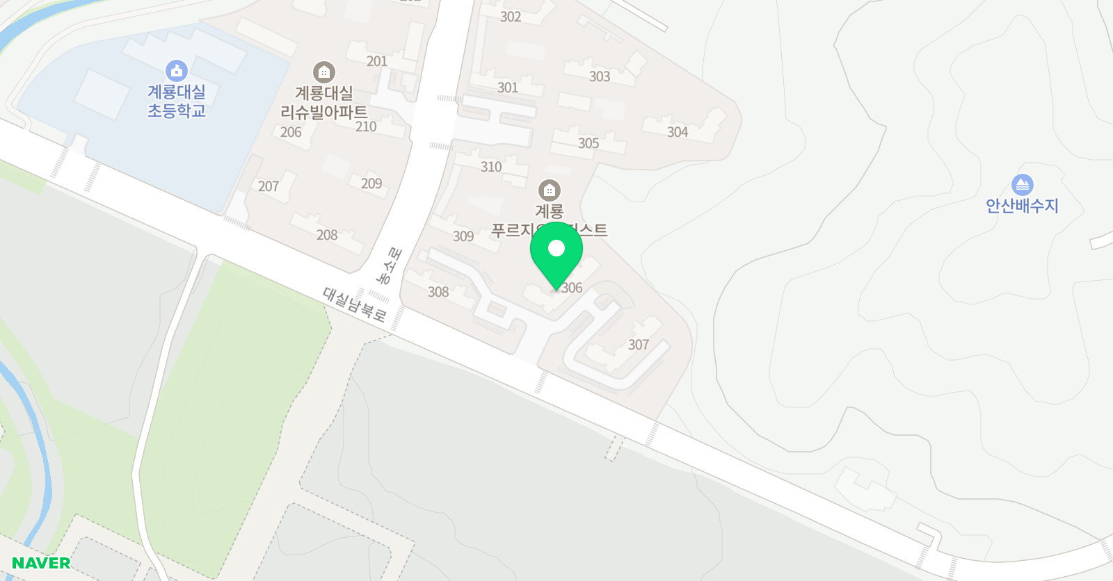 아소비 계룡푸르지오점 위치