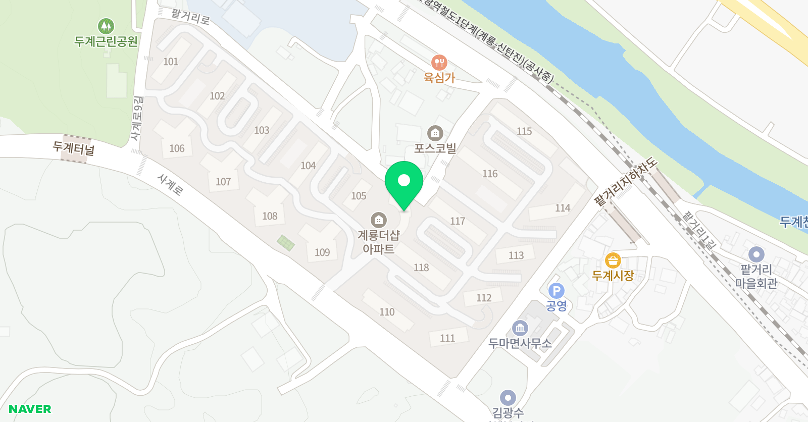 뮤엠영어 계룡더샵교습소 위치