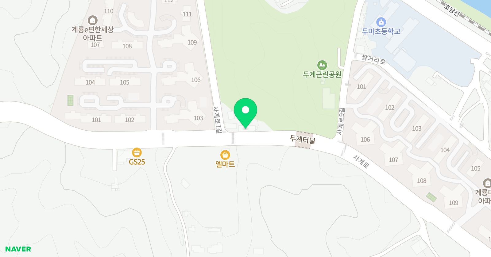 별나무 태권도음악미술학원 위치