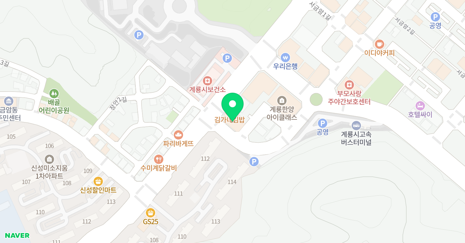 MTA 태권도 충남 계룡점 위치