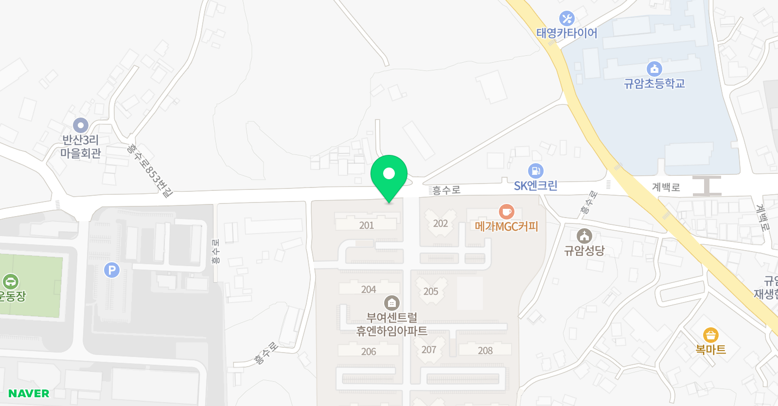 용인대석사 푸른태권도 위치