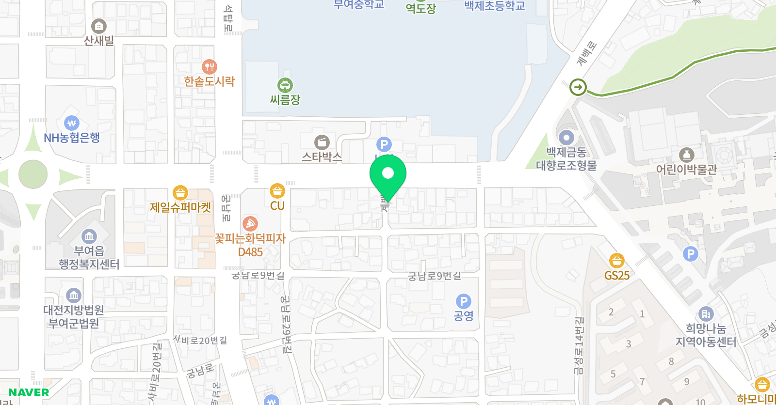아임뮤직 실용음악학원 부여점 위치