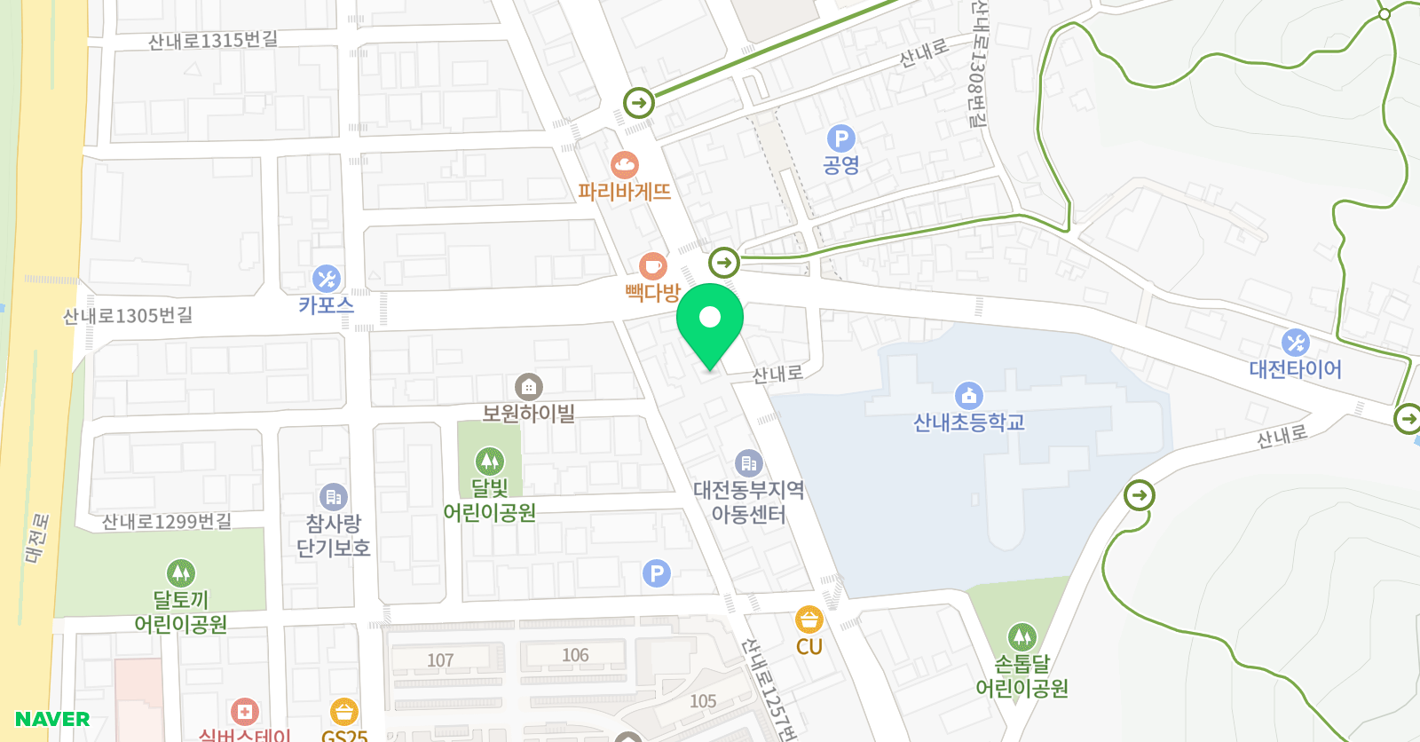 꿈꾸는작업실 미술교습소 위치